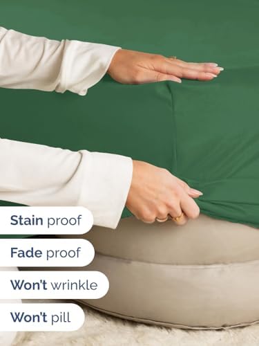 CGK Extra Deep Cal King Single Fitted Sheet Only - Emerald Green - Image 4