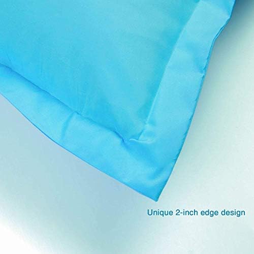 FLXXIE Microfiber Standard Pillow Shams Set of 2, Blue - Image 3