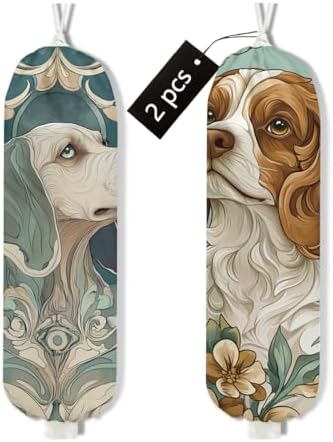 2Pcs Dog Plastic Bag Holder, Wall Mount Grocery Bag Holder by Unknown