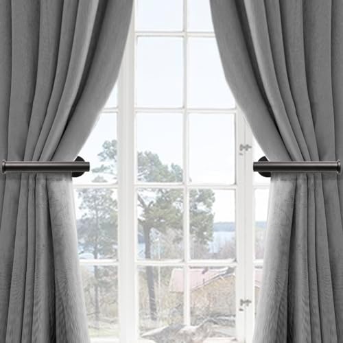 MaxMona Adhesive Curtain Holdbacks, No Drill Tie Backs, 2 Pack, Black - Image 4