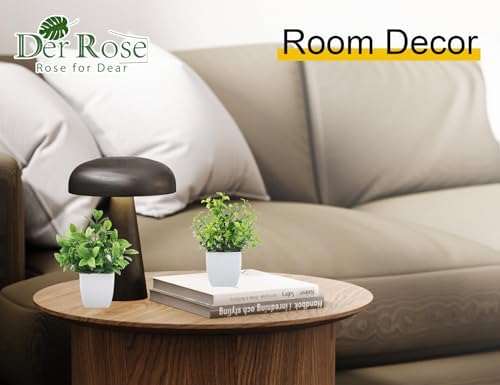 Der Rose 6 Pack Small Potted Fake Plants for Bathroom Home Decor Indoor - Image 5