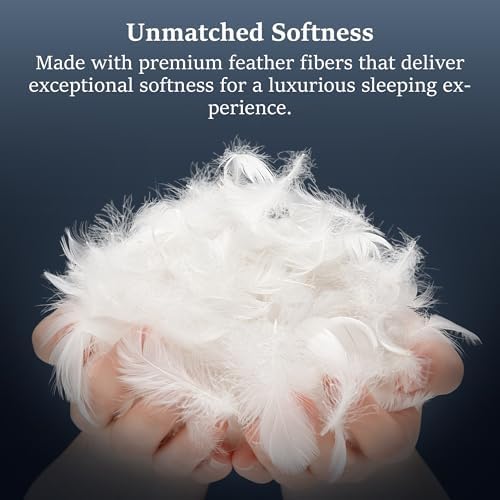 COZSINOOR Goose Down Feather Pillows Queen Size Set of 2 - Image 3
