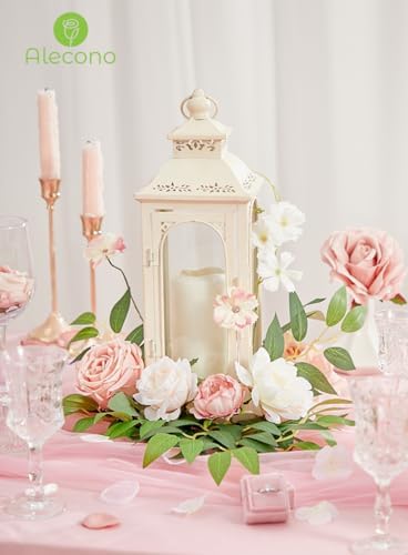 Alecono Pink Artificial Flowers Set for DIY Wedding Centerpieces - Image 6