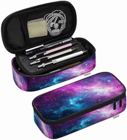 Yekiua Galaxies Space Pen Bag Universe Black Holes Elements Large Pencil Case Big Capacity Pencil Pouch Pencil Holder by Yekiua
