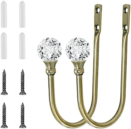 Curtain Holdback, 2pcs Wall Mounted Drapery Tiebacks, Sliver - Image 2