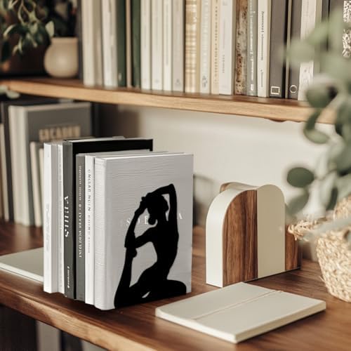 Peacoblue 5.3"x4.3"x6.7" Metal Bookends, Heavy Duty Book Ends for Shelves - Image 6
