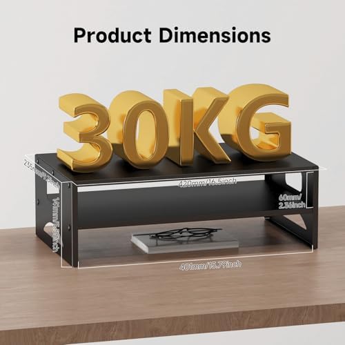 Pholiten 2-Tier Monitor Stand Riser for desk - Image 4