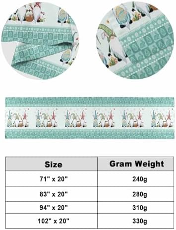 Happy Easter Day Gnomes Bed Runners for Bedroom Hotel,Decorative Bedding Scarf Bunny and Eggs Lattice Bed End Blanket Bedding Runner Scarves for Full Size Beds,83x20in - Image 6