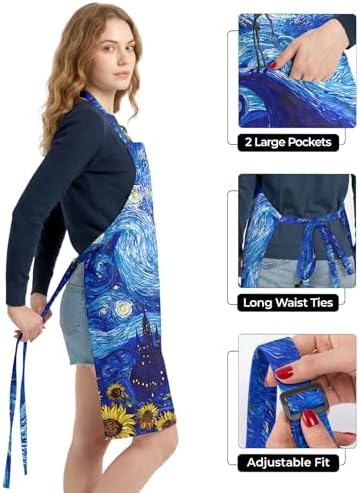 Women Apron, Cute Kitchen Aprons for Women, Girls - Image 3