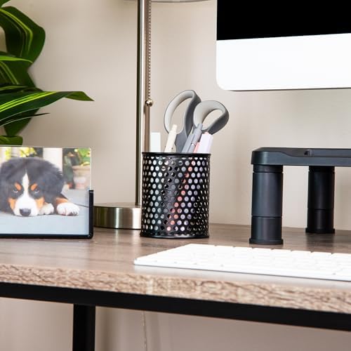 Mind Reader Metal Pen Cups, Mesh Pencil Holders, Desktop Organizer Set, Metal, Set of 3, Black - Image 6