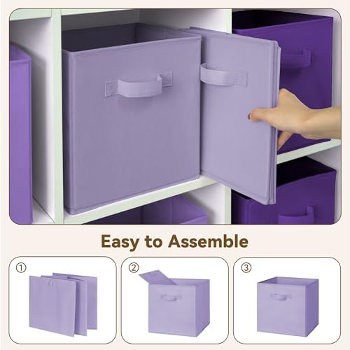 GRANNY SAYS 11 Inch Cube Storage Bins, Purple Gradient, 6-Pack - Image 5