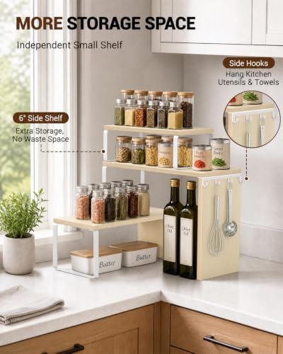 Kitchen Countertop Organizer, Counter Shelf for Corners Coffee Bars Pantry - Image 2