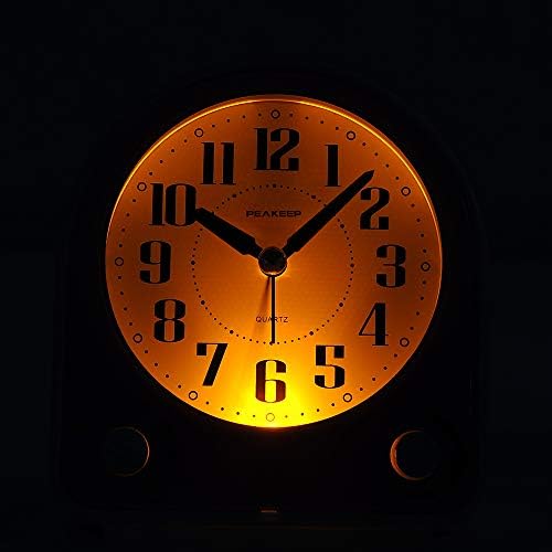 Peakeep Analog Alarm Clock Non-Ticking Silent, 7 Wake-up Sounds - Image 6