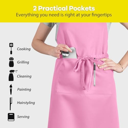 ROTANET Extra Large Apron for Men Cooking Adjustable, 2 Pockets, Waterproof - Image 4
