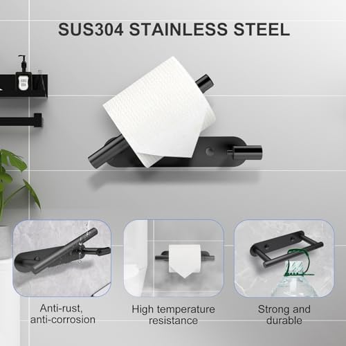 SetSail Toilet Paper Holder, Matte Black - Image 3