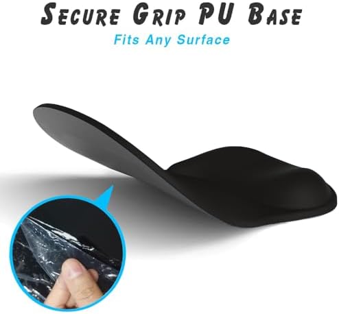 ErgoComfort Gel Wrist Rest Mouse Pad-Ergonomic Office Mousepad with Wrist Support-Non-Slip, Design Desk Accessories Mat for Home&Game Decor (01Black) - Image 5