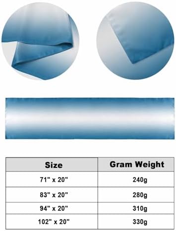 DecorLovee Blue Ombre Bed Runners for Cal King Size Bed, Modern Abstract Decorative Bed Throws for Foot of Bed, Blue White Gradient Bed Runner Sofa Throw Bedding Scarf Protector Slipcover for Bedroom - Image 6