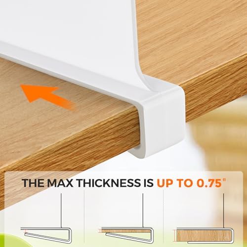 White Acrylic Shelf Dividers for Closets Organizer & Storage,6 Pack - Image 3