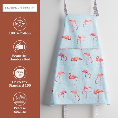 Maison d' Hermine Aprons for women with Pocket 100% Cotton (27.50"x31.50") - Image 2
