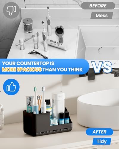 Toothbrush Holder Bathroom Counter Organizer & Storage Detachable - Image 5