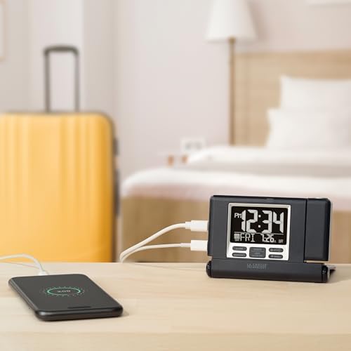 La Crosse Technology 616A-56647-INT Travel Projection Alarm with Fold Out Stand - Image 4