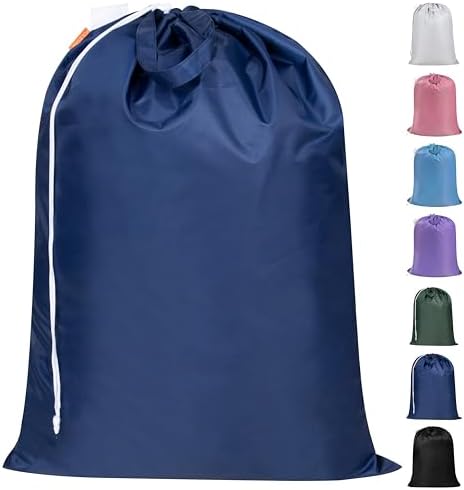 Polecasa Extra Heavy-Duty Laundry Bag with Handles, Navy, 28x36" by Polecasa