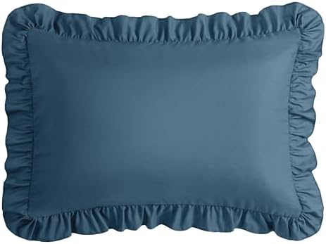 KKJIAF Ruffle Body Pillow Cases Set of 1, Dark Blue - Image 7