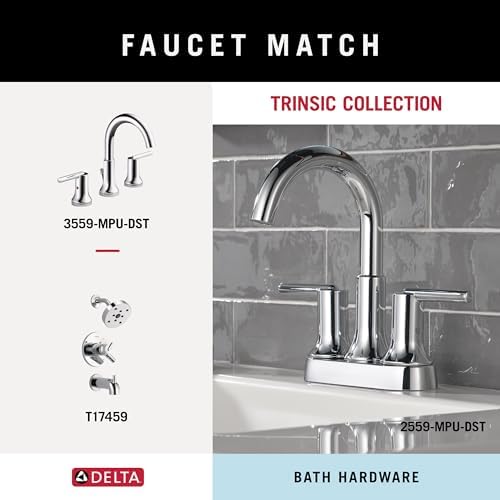 Delta Single Towel Hook for Bathroom or Kitchen| Polished Chrome | Trinsic Accessories - Image 5