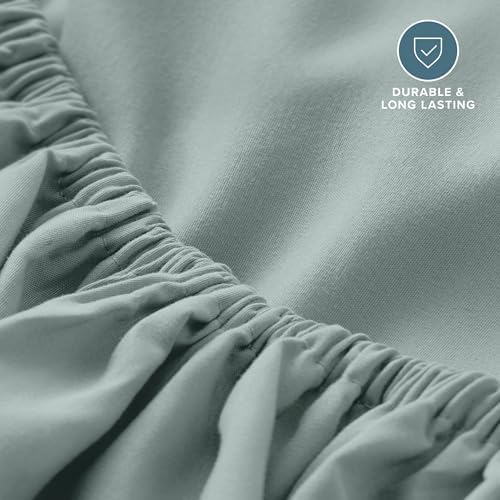 Bare Home King Fitted Sheet - 1800 Ultra-Soft (King, Sea Spray) - Image 5