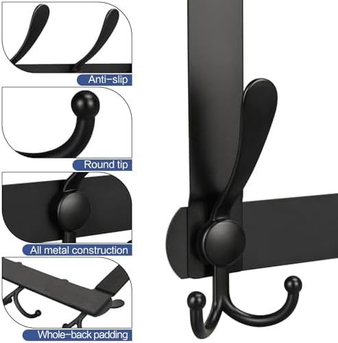 DkOvn 2 Pack Over The Door Hooks, No Assembly Required Door Hanger Hook - Image 4