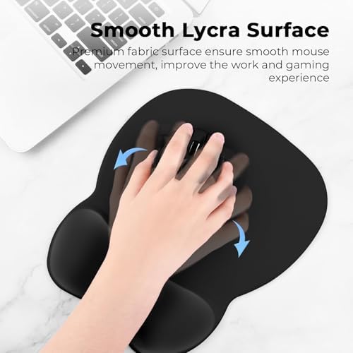 EooCoo Ergonomic Mouse Pad with Wrist Rest, Memory Foam Support Mousepad - Image 3