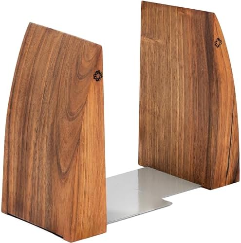 TILISMA Bookends for Heavy Books – Handmade Wood Book Ends for Shelves by TILISMA