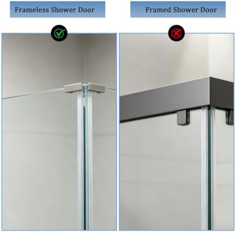 2 Pack Shower Door Hooks, 7 Inch Extended Over Door Towel Hooks for Bathroom Frameless Glass Shower Door, No Drill Stainless Steel Heavy Duty L Shape Hooks (Black, Fits 3/8" Thick Door) - Image 5