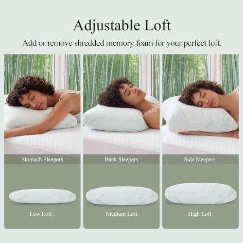 Gusseted King Size Bed Pillow 20"X36", Cooling Bamboo Viscose Surface - Image 3