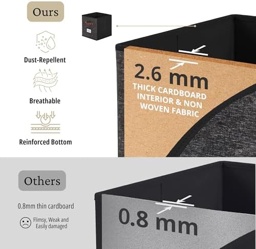 DECOMOMO Storage Bins, Cube Storage Bin with Labels - Image 5