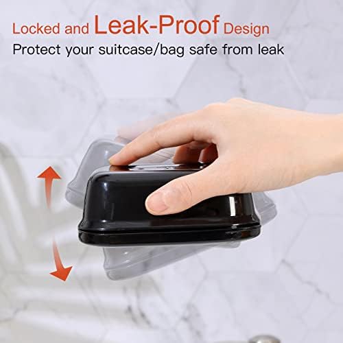 Quatish Soap Holder, Travel Soap Container with Lid, Portable Bar Soap Case, Leakproof Soap Box with Perforations, Soap Dishes for Traveling, Camping, Gym, 3 Pack(Black,White,Navy) - Image 3