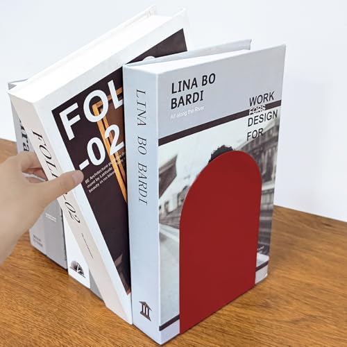 MerryNine Book Ends for Shelves, Metal Bookends for Shelves, 2 Pairs - Image 6