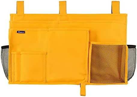 Surblue Caddy Hanging Organizer Bedside Storage Bag for Bunk and Hospital Beds, Yellow, L - Image 3