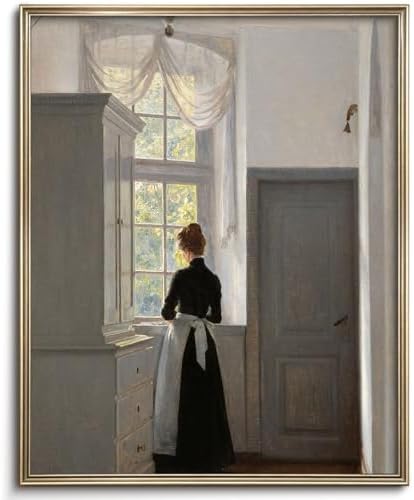 Vodefoad The Dream Window Wall Art Vintage Woman Portrait Painting Print Moody Art Print Decor Victorian Farmhouse Style Wall Decor for Gallery Nursery Bedroom Bathroom Office - 8x10Inch Unframe by VodefoadVintageWallArt