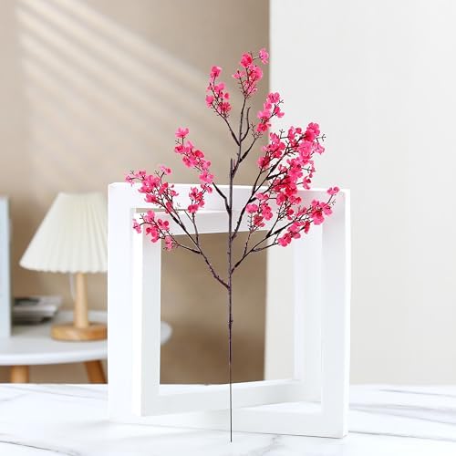 JAKY-Global 6pcs Babys Breath Artificial Flowers Gypsophila Bouquet Bulk Fake Spring Silk Small Flowers Real Touch Faux Floral for Home Bedroom Kitchen Garden Wedding Christmas Party DIY Decor (Rose) - Image 4