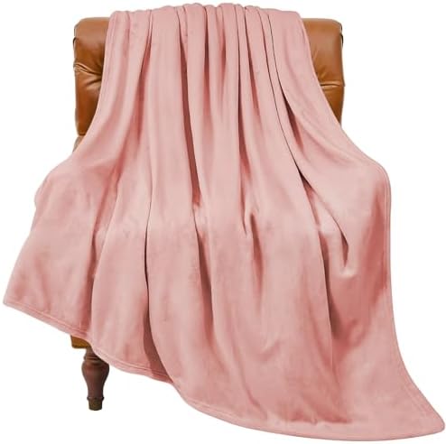 BEDELITE Fleece Blanket Soft Plush Throw for Couch Pink 50"x60" by BEDELITE
