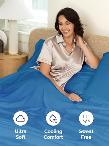 CGK Extra Deep Split King Single Fitted Sheet Only - Royal Blue - Image 3