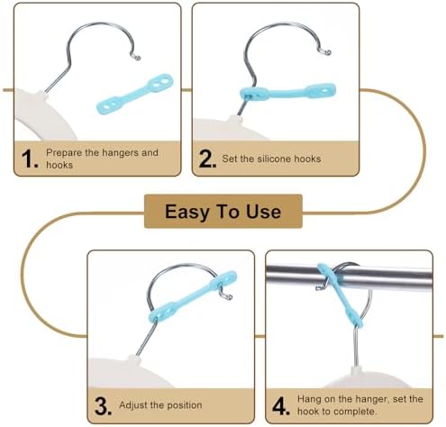 uxcell 30Pcs Clothes Hanger Windproof Plastic Strip Hook, Anti-Slip Off Windproof Fixed Buckle, Anti-Drop Strips Hanger Fixation for Outdoor Indoor Transparent - Image 4