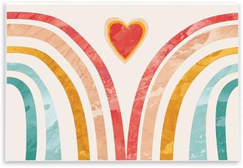 Kids Paper Collage Rainbow Heart Design by StupellIndustries