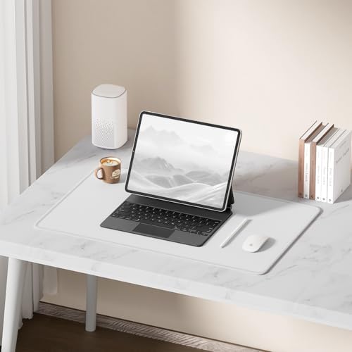Hsurbtra Desk Pad, 23.6" x 13.8" Premium-Textured Desk Mat, Stitched Edge Anti-Slip Waterproof Rubber Mouse Pad, M Extended Computer Mat for Office Gaming Laptop Keyboard Space Gray - Image 7