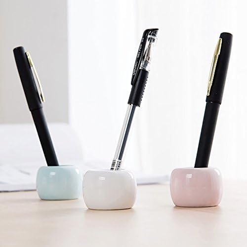 AirMoon Mini Ceramic Toothbrush Holder for Bathroom - Pink Small Countertop Organizer, Easy Clean Toothbrush Stand, Suit for Electric Toothbrush Head, Pens & Coffee Spoon, Pack of 2 - Image 6