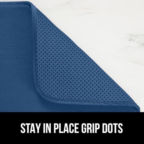 GORILLA GRIP Ultra Absorbent Microfiber Dish Drying Mat, 18x24, Blue - Image 4