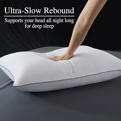 WhatsBedding Goose Down Pillows Set of 2, Queen Size Bed Pillows, 20x30 - Image 4