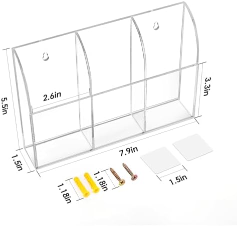 MaxGear Wall Marker Holder & Remote Control Organizer 3-Compartment - Image 3