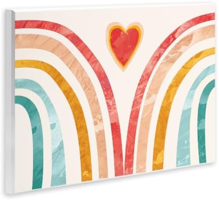 Kids Paper Collage Rainbow Heart Design - Image 2